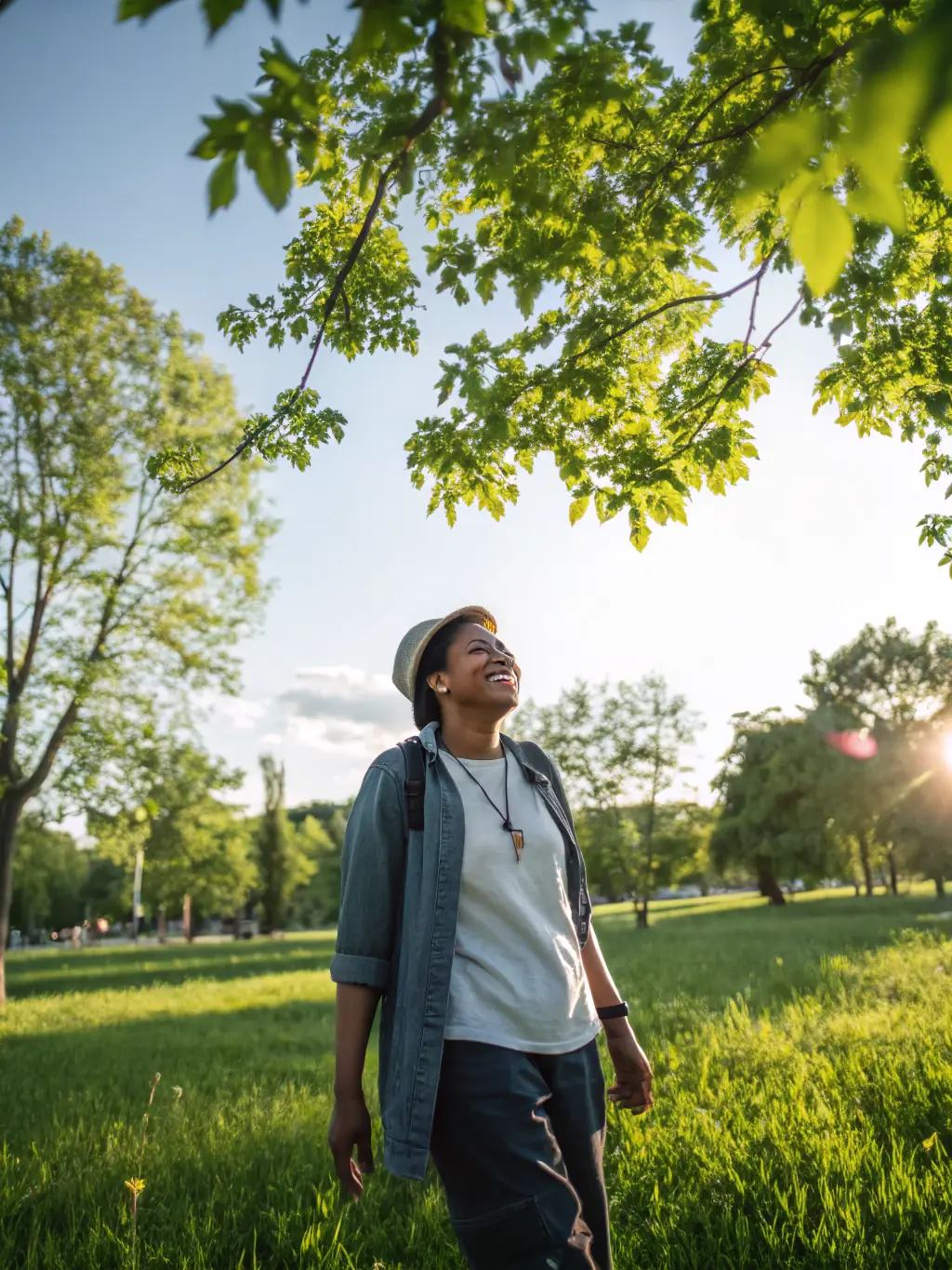 A person enjoying real-world experiences, free from digital interruptions, representing presence and engagement.